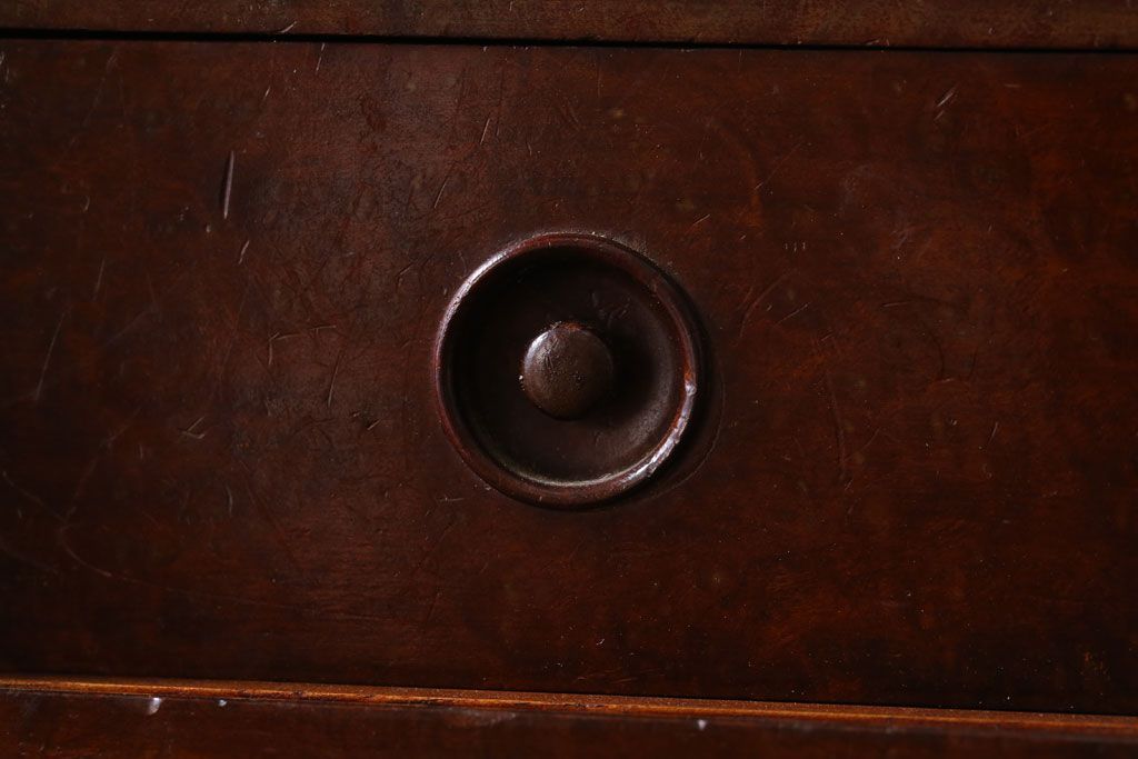 アンティーク家具　大正昭和期　銅のおとし付き!上質な小引き出し(煙草入れ)