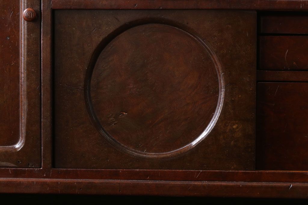 アンティーク家具　大正昭和期　銅のおとし付き!上質な小引き出し(煙草入れ)