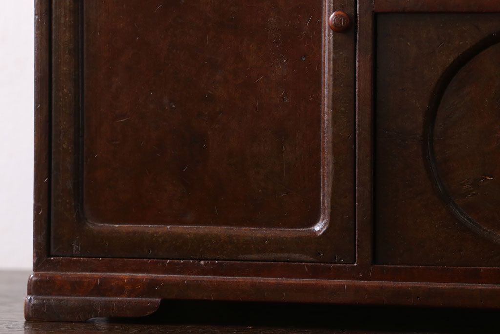 アンティーク家具　大正昭和期　銅のおとし付き!上質な小引き出し(煙草入れ)