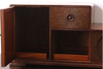 アンティーク家具　大正昭和期　銅のおとし付き!上質な小引き出し(煙草入れ)