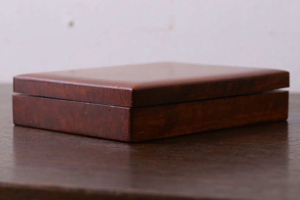 アンティーク家具　大正昭和期　銅のおとし付き!上質な小引き出し(煙草入れ)