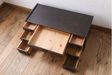 アンティーク家具　古民具・骨董　明治〜大正期!アンティーク文机(両袖机)