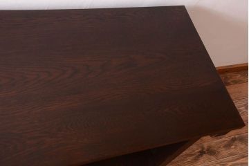 レトロ家具　アンティーク　特大サイズ　昭和レトロな木製作業台(カウンターテーブル)(2)