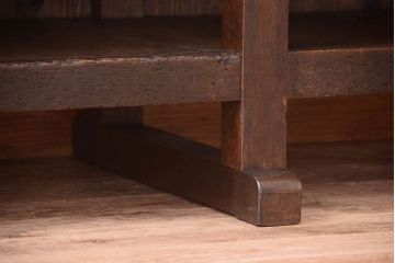 レトロ家具　アンティーク　特大サイズ　昭和レトロな木製作業台(カウンターテーブル)(2)