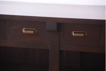 レトロ家具　アンティーク　特大サイズ　昭和レトロな木製作業台(カウンターテーブル)(2)