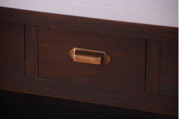 レトロ家具　アンティーク　特大サイズ　昭和レトロな木製作業台(カウンターテーブル)(2)