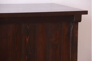 レトロ家具　アンティーク　特大サイズ　昭和レトロな木製作業台(カウンターテーブル)(2)