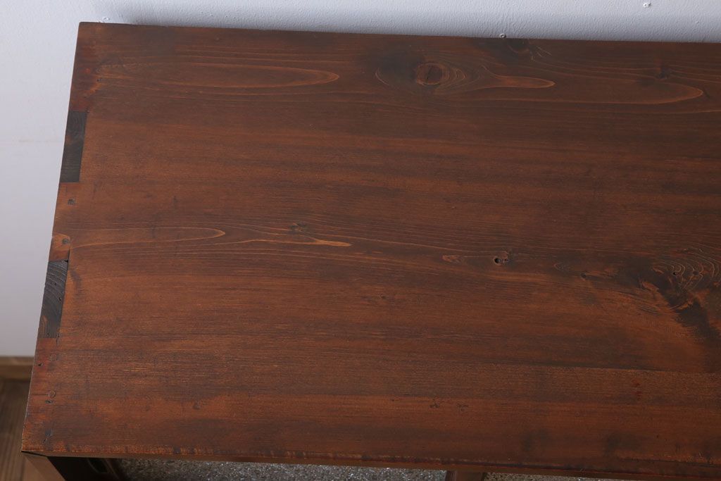 レトロ家具　ダイヤガラス!幅狭サイズ　昭和レトロなアンティーク茶箪笥