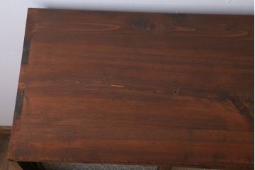 レトロ家具　ダイヤガラス!幅狭サイズ　昭和レトロなアンティーク茶箪笥