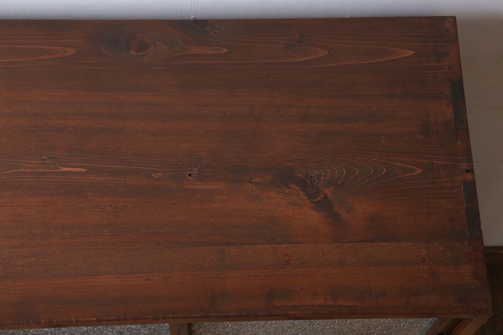 レトロ家具　ダイヤガラス!幅狭サイズ　昭和レトロなアンティーク茶箪笥