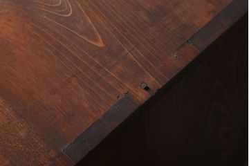 レトロ家具　ダイヤガラス!幅狭サイズ　昭和レトロなアンティーク茶箪笥