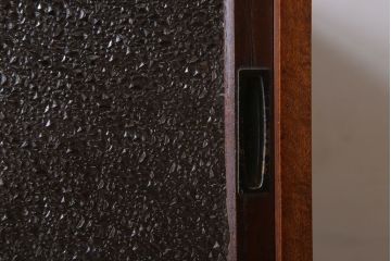 レトロ家具　ダイヤガラス!幅狭サイズ　昭和レトロなアンティーク茶箪笥