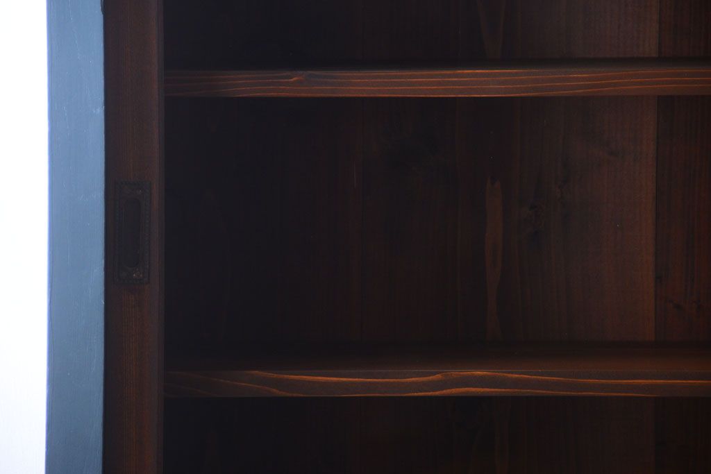 アンティーク家具　引き出し5杯付き!二段重ねの大きなペイント収納棚