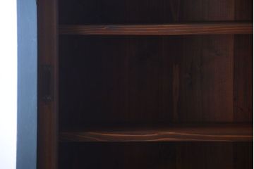 アンティーク家具　引き出し5杯付き!二段重ねの大きなペイント収納棚