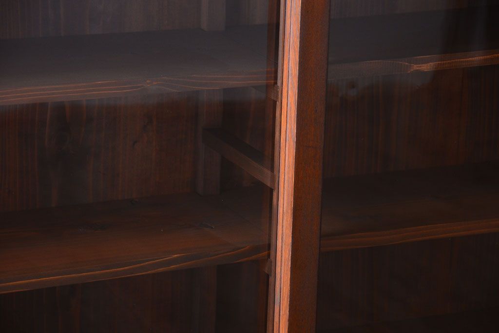 アンティーク家具　引き出し5杯付き!二段重ねの大きなペイント収納棚