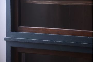 アンティーク家具　引き出し5杯付き!二段重ねの大きなペイント収納棚