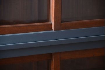 アンティーク家具　引き出し5杯付き!二段重ねの大きなペイント収納棚