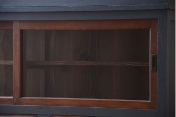 アンティーク家具　引き出し5杯付き!二段重ねの大きなペイント収納棚