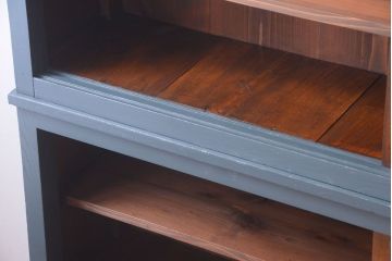 アンティーク家具　引き出し5杯付き!二段重ねの大きなペイント収納棚