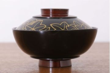 アンティーク雑貨　和製アンティーク　木製蒔絵椀10客セット(漆器)