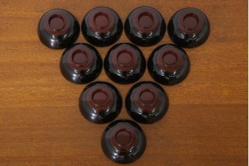 アンティーク雑貨　和製アンティーク　木製蒔絵椀10客セット(漆器)