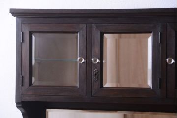 レトロ家具　昭和レトロ　変わり型　脚付き!古い木製のアンティークデンタルキャビネット