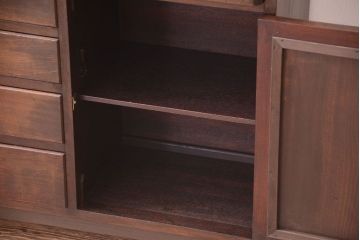 レトロ家具　昭和レトロ　変わり型　脚付き!古い木製のアンティークデンタルキャビネット