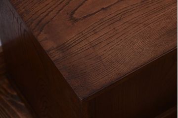 アンティーク家具　欅材　明治大正期の小さな収納棚(ローボード)