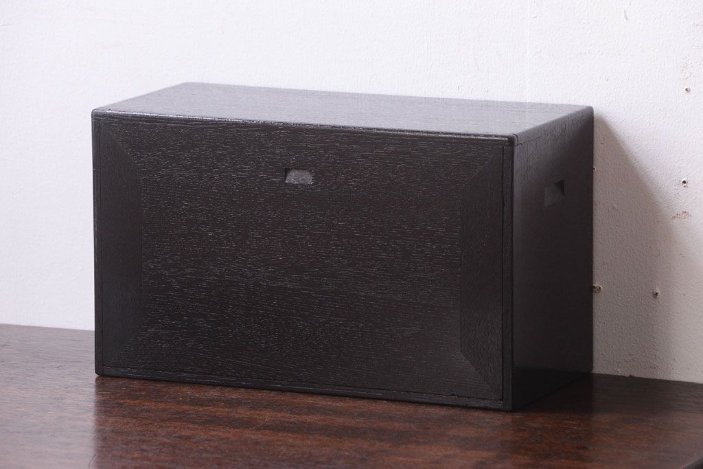 アンティーク家具　古民具・骨董　漆塗り!外欅・内桐材の上質な蓋付き小引き出し(収納箱)