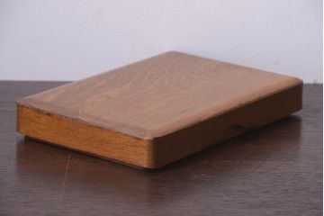 アンティーク雑貨　和製アンティーク　古いナラ材の小物収納文箱(木箱・小箱・収納箱)