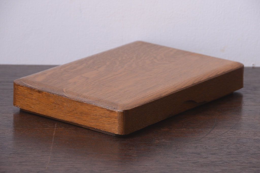 アンティーク雑貨　和製アンティーク　古いナラ材の小物収納文箱(木箱・小箱・収納箱)