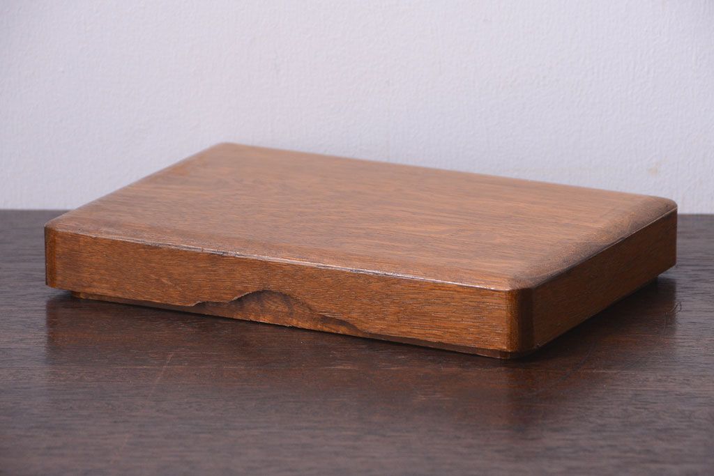 アンティーク雑貨　和製アンティーク　古いナラ材の小物収納文箱(木箱・小箱・収納箱)