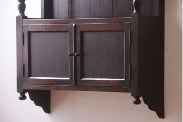 中古　民芸家具　ビンテージ　壁掛け吊り棚(飾り棚・コレクションボード)