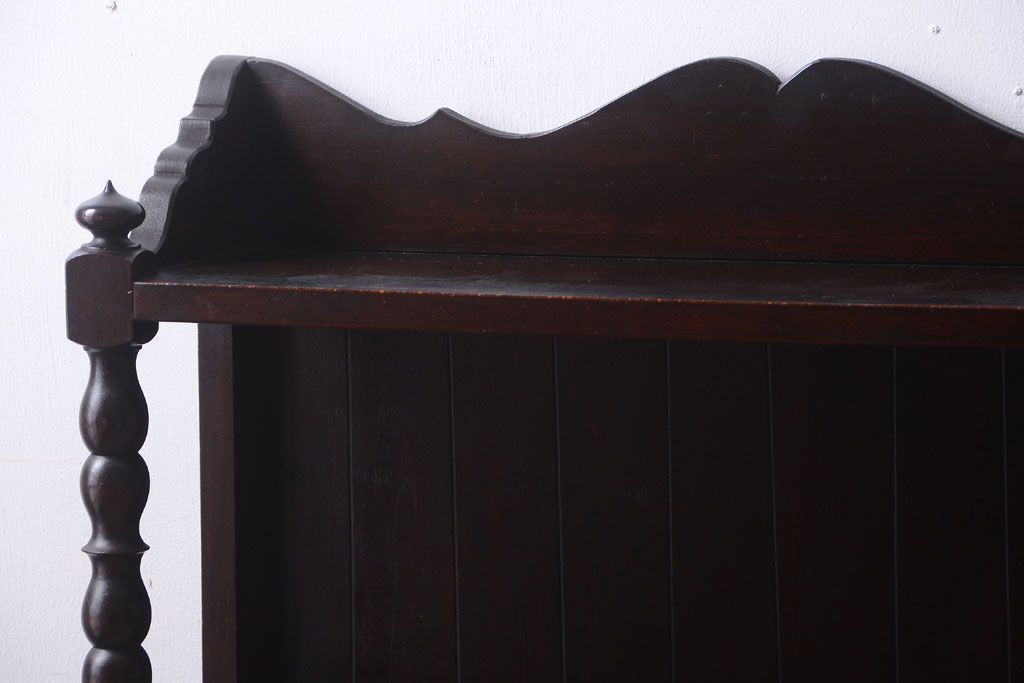 中古　民芸家具　ビンテージ　壁掛け吊り棚(飾り棚・コレクションボード)