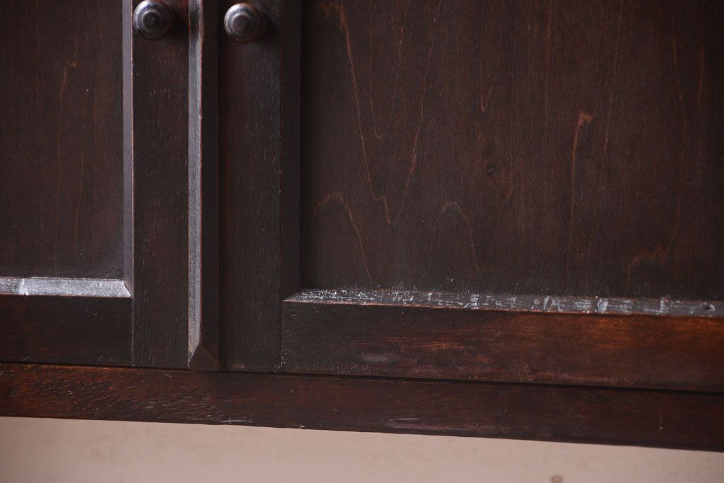 中古　民芸家具　ビンテージ　壁掛け吊り棚(飾り棚・コレクションボード)