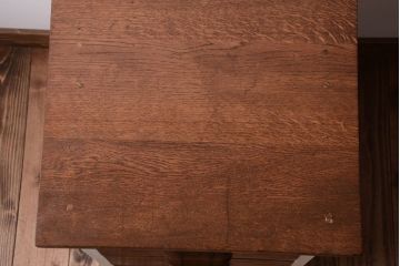 アンティーク家具　アンティークペイント　古い木製のデスクサイドキャビネット(4杯引き出し)