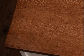 アンティーク家具　アンティークペイント　古い木製のデスクサイドキャビネット(4杯引き出し)