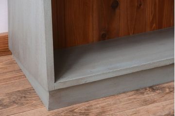 アンティーク家具　10杯引き出し付き!大きなペイント本棚