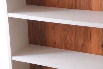 アンティーク家具　パタパタ戸棚付き!大きなペイント本棚(2)