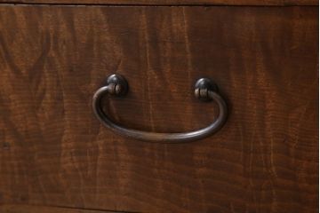 アンティーク家具　古民具・骨董　大正昭和期　前面カエデ材!小さな茶箪笥(茶棚・収納棚)