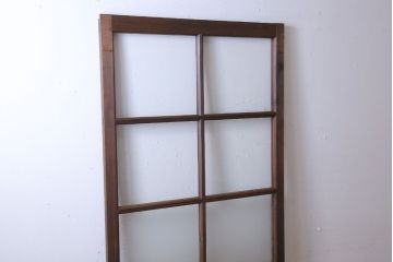 和製アンティーク　ダイヤガラス入り!古い木のガラス戸