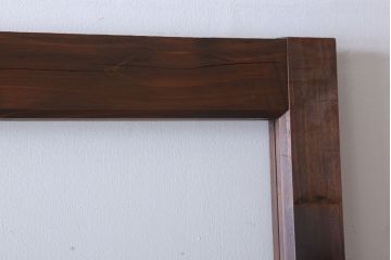 和製アンティーク　ダイヤガラス入り!古い木のガラス戸