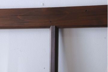 和製アンティーク　ダイヤガラス入り!古い木のガラス戸