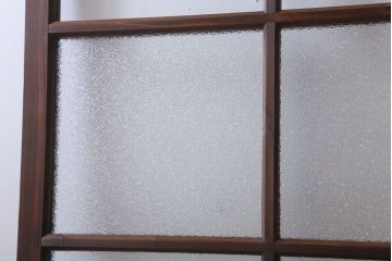 和製アンティーク　ダイヤガラス入り!古い木のガラス戸