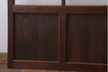 和製アンティーク　ダイヤガラス入り!古い木のガラス戸