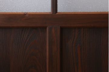 和製アンティーク　ダイヤガラス入り!古い木のガラス戸