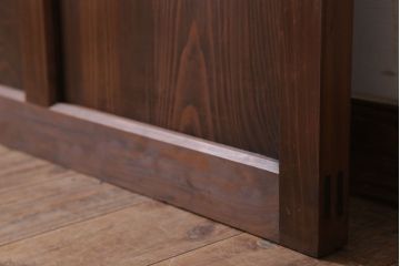 和製アンティーク　ダイヤガラス入り!古い木のガラス戸