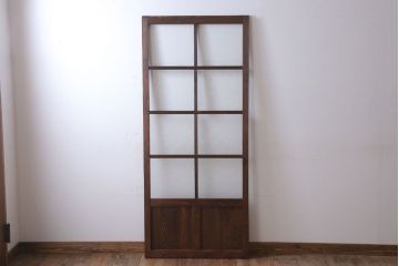 和製アンティーク　ダイヤガラス入り!古い木のガラス戸