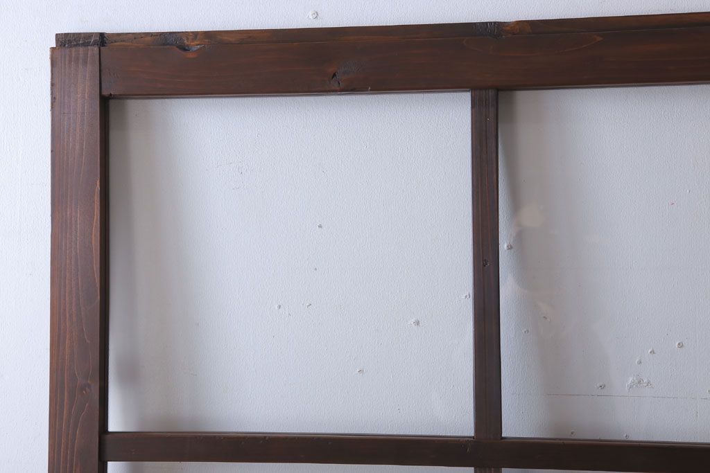 和製アンティーク　ダイヤガラス入り!古い木のガラス戸