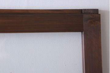 和製アンティーク　ダイヤガラス入り!古い木のガラス戸